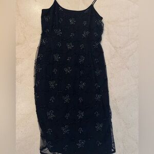 Armani size 6 beaded navy dress.